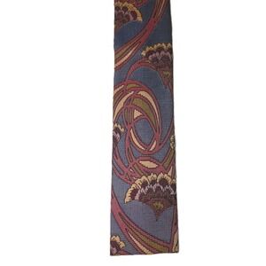 Vtg Rooster Square Tie Russian Tapestry Art‎ Deco Necktie Mens Maas Brothers FL